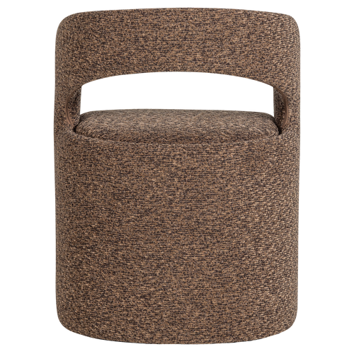 WOOOD eetkamerstoel grove Lanor - Bouclé - Bruin - 76x58x57