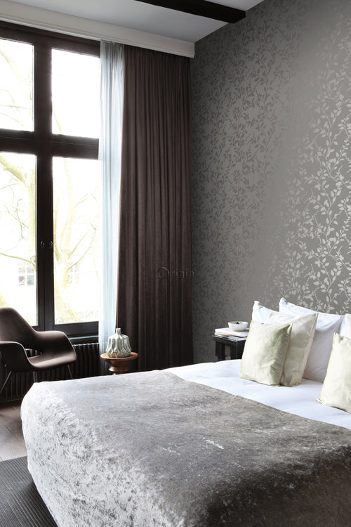 Origin Wallcoverings behang bladeren taupe - 53 cm x 10,05 m - 345930 - vtwonen shop