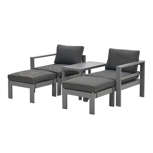 Bolsena balkonset - 5-delig - arctic grey - reflex black - vtwonen shop