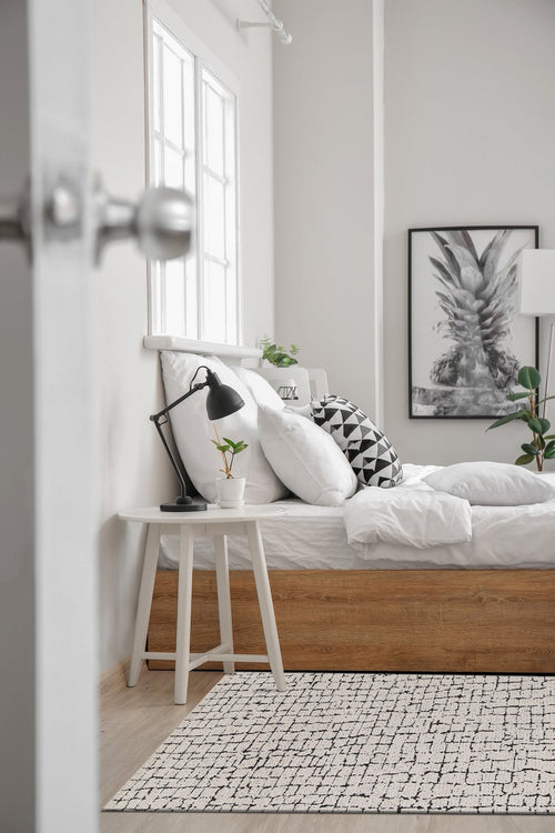 AFK Living vloerkleed Obsidian - reliëfeffect - zwart - 200 x 290 cm - vtwonen shop