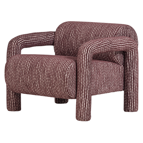 WOOOD fauteuil Lenny - Dessin - Bordeauxrood - 65x76x82