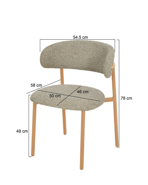 Livingfurn eetkamerstoel Micah - beige - set van 2 - 58x54.4x78 - vtwonen shop