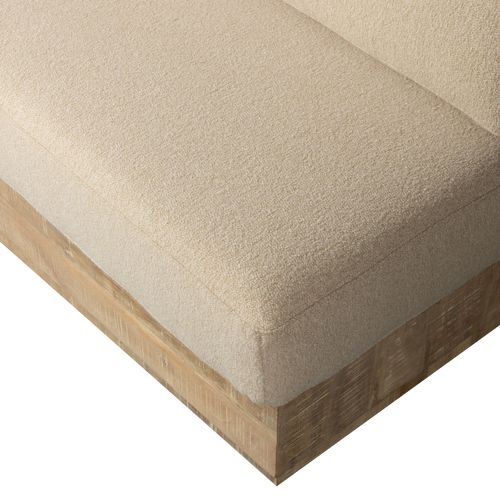 Basiclabel muurbankje incl. kussens Balk - Hout - Naturel - 87x107x66 - vtwonen shop