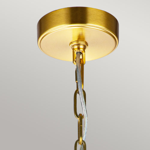 Elstead Feiss Nico Hanglamp met draadframe, gepolijst messing