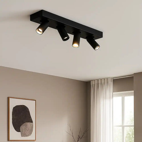 Highlight spot Eliano - 4 lichts - 48  x 12.5   cm - zwart - vtwonen shop