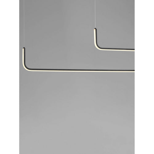Nova Luce STRITA Hanglamp voor aan het plafond, Sandy Black Triac dimbare LED 40W 2856lm 3000K