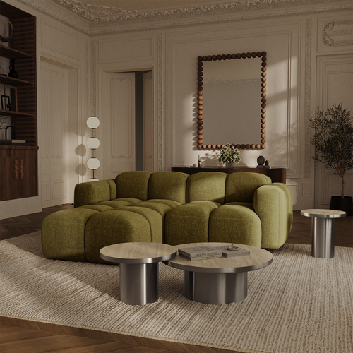 Premium Interiors - Modulaire bank MOSS - fluweel met structuur  180cm