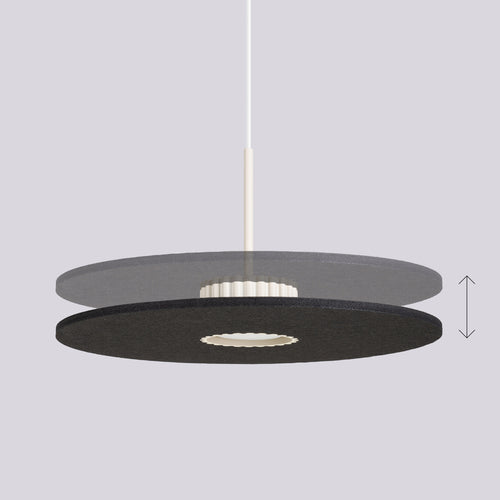 Sollux Lighting Hanglamp OVO 1 beżowa/czarna filc Gx53 - 40x40x125cm