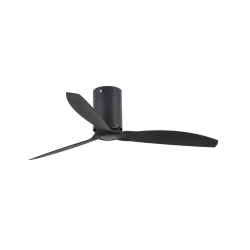 Faro Mini Tube - Mat zwarte plafondventilator 3 bladen met DC motor
