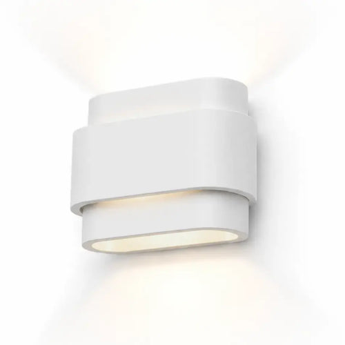 Artdelight wandlamp Metz - 2 lichts - 9  x 16   cm - wit