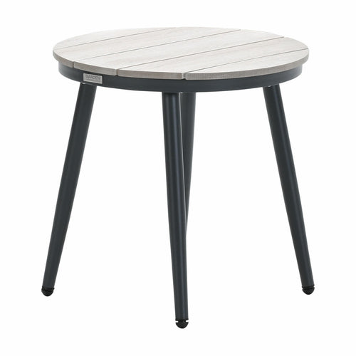 4 Seasons loungeset Capalbio bruin - bijzettafel lucas Ø50 cm 3-delig - vtwonen shop