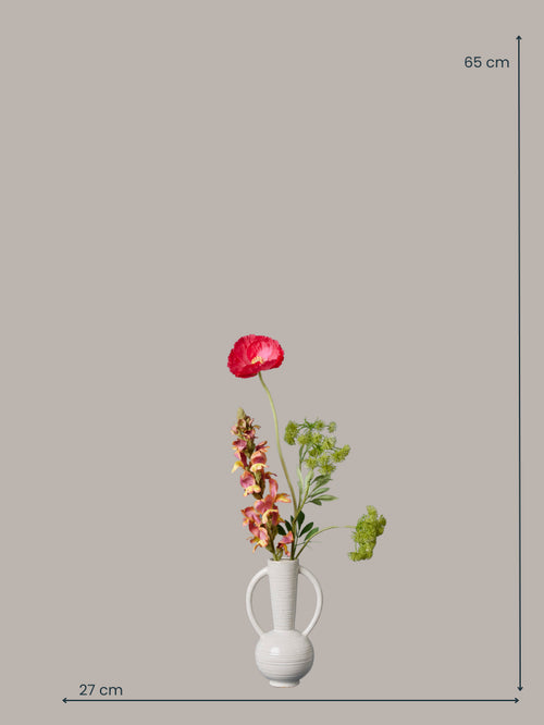Madame Fleurie Chloé Petits – Luxe Zijden bloemen Mini Boeket – Elegante Set voor Interieurdecoratie - 15cm x 11cm x 24cm
