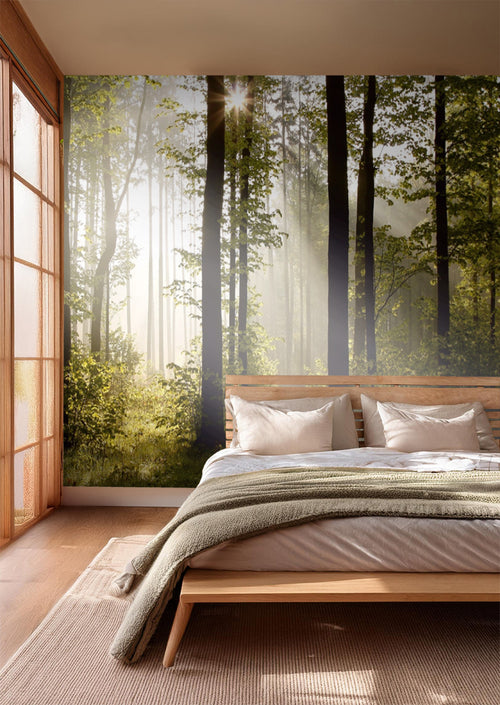Sanders & Sanders fotobehang bosrijk landschap groen - 360 x 254 cm - 600374