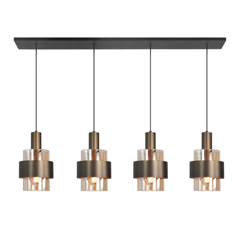 Highlight hanglamp Marrone - 4 lichts - 110  x 150   cm - brons