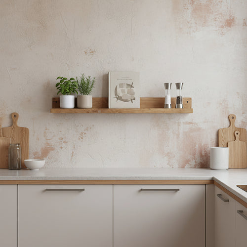 Raw materials wandplank Elements - teakhout - 75x8x8 cm - vtwonen shop