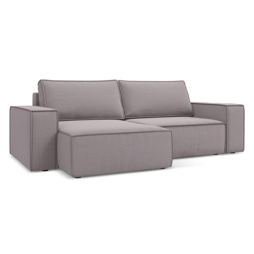 LaMiaSofa hoekbank links Livorno - velours - lavendel - 257x148x82