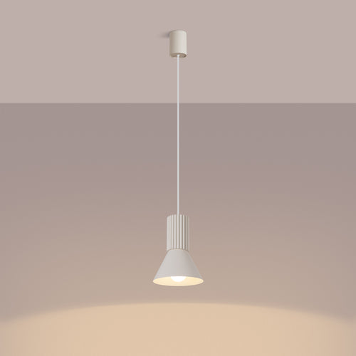 Sollux Lighting Hanglamp ESTRIA 1 beige - 14x14x120cm