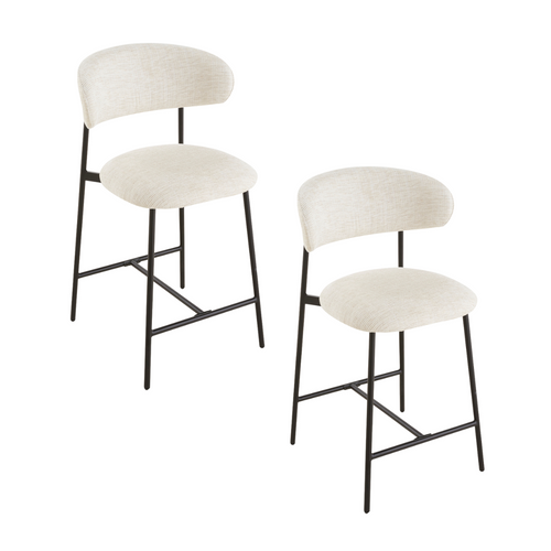 Calicosy - DRACO Set van 2 krukken - Grijs - 53x52x94 cm