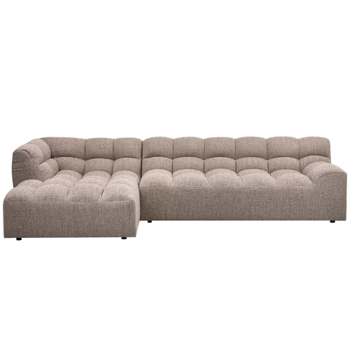 WOOOD chaise longue Allure - Polyester - Bruin Melange - 79x324x165 - vtwonen shop