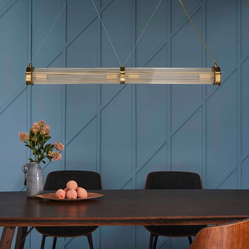 Signature - Dubbele glazen metalen ophangbuis - Grijs - 120x0x120 cm