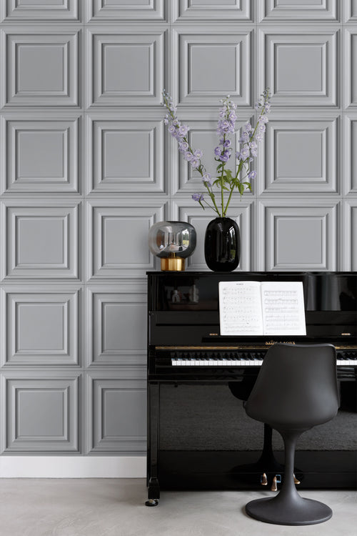 Origin Wallcoverings behang wandpanelen grijs - 50 cm x 9 m - 347814 - vtwonen shop