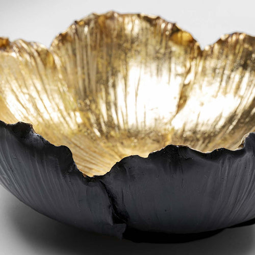 Kare Design Beker Flower Bloom Zwart Gouden Ø25cm