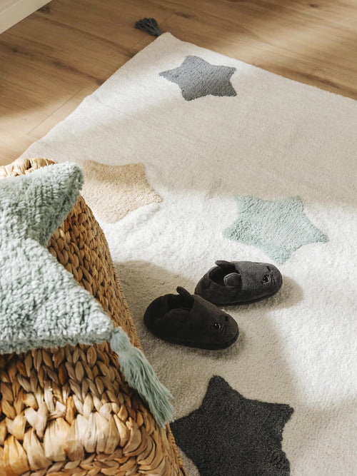 benuta wasbaar kindervloerkleed Stars - veelkleurig - 150x220 cm