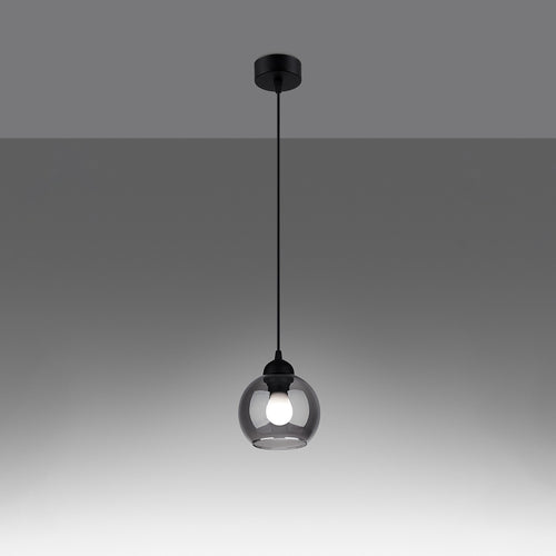Sollux Lighting Hanglamp ALINO 1 zwart - 15x15x130cm