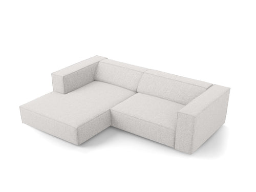 Cosmopolitan Design linker hoekbank Arendal 3-zits, chenille, lichtgrijs - 166x224x70cm