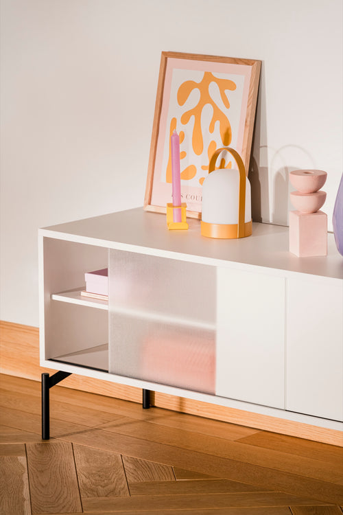 noo.ma FLEC kaarsenhouder - low - Yellow Mellow - vtwonen shop