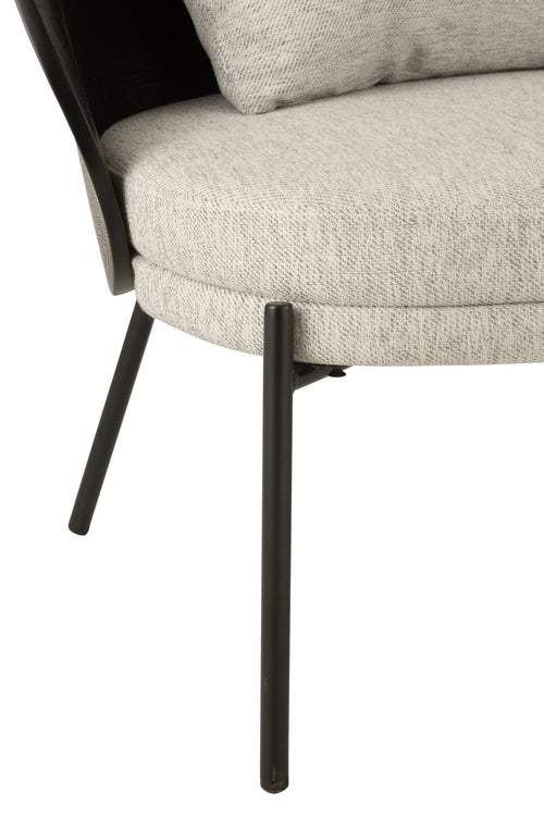 J-Line stoel Lone - hout/metaal - zwart/grijs