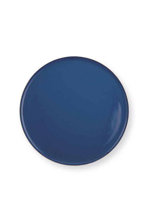 Pip Studio Serveerschaal Rond - Navy/ Goud - 32x12.5cm - vtwonen shop