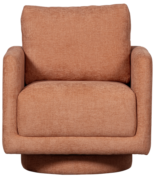 WOOOD draaibare fauteuil Oscar - Chenille - Salmon - 64x78x79 - vtwonen shop