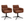 Furnhouse eetkamerstoelen armleuning Marco - Cognacbruin - Leer - Set van 2