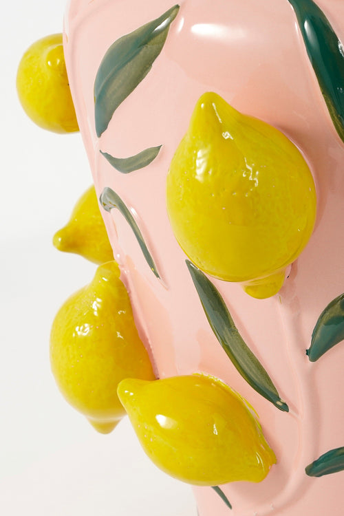 Mica Decorations  Melika Vaas - H38 x Ø35 cm - Keramiek - Lichtroze