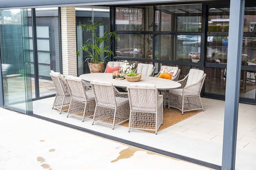 Garden Impressions tuintafel Tulli light teak vironwood - ovaal 280x140 cm - vtwonen shop