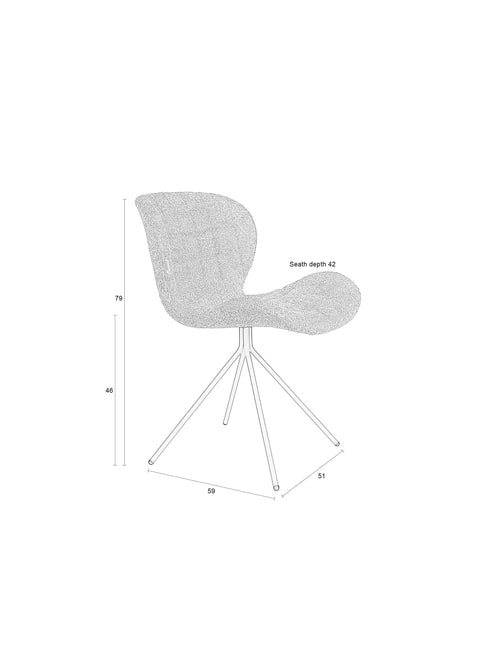 Zuiver OMG Eetkamerstoelen Soft Off White - Set van 2 - vtwonen shop