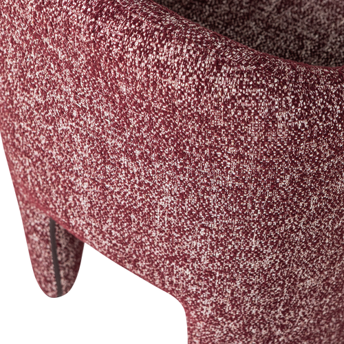 WOOOD eetkamerstoel met wielen Cordo - Melange - Bordeauxrood - 83x64x64