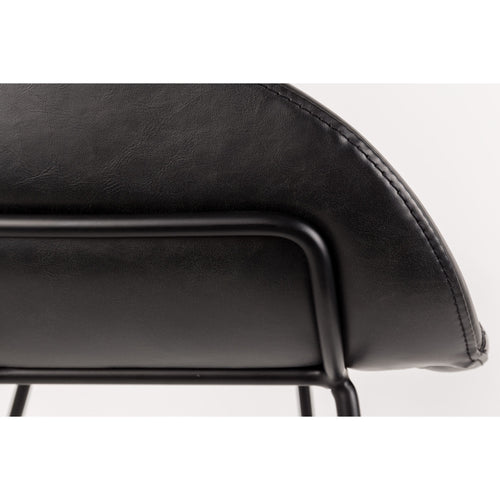Zuiver Feston Barkrukken rugleuning 65 cm Zwart - Set van 2