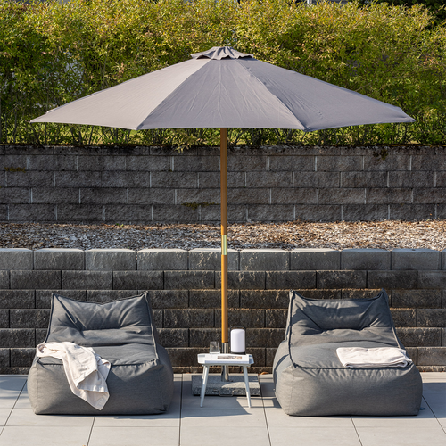 Nest outdoor Yvan Parasol Grijs - Ø 300 cm - vtwonen shop