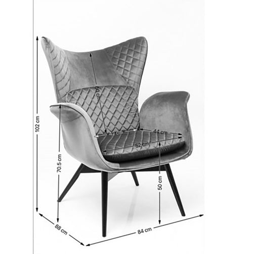 Kare Design Fauteuil Tudor fluweel creme - vtwonen shop