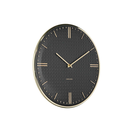 Karlsson wandklok Riqueza - zwart - Ø35cm