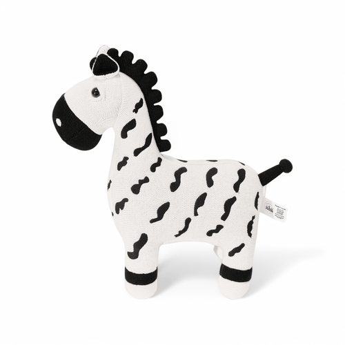Pintado & Lacado knuffeldier Zebra - wit - 40 cm
