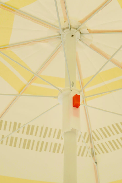 Mica Decorations Stripe Strandparasol - H180 x Ø160 cm - Geel - vtwonen shop