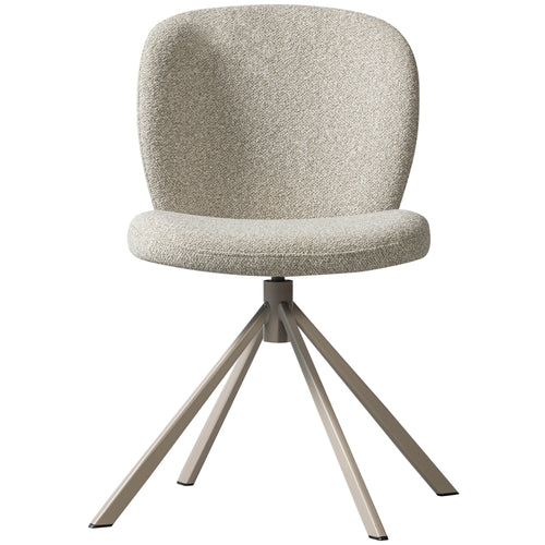 WOOOD eetkamerstoelen Femke - Bouclé - Naturel - Set van 2 - vtwonen shop