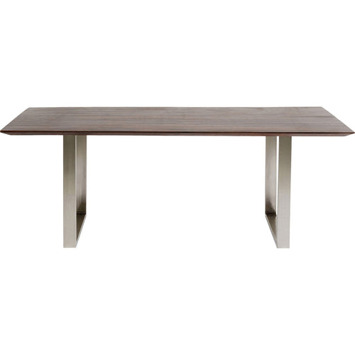 Kare Design Eettafel Symphony 180x90cm walnoot chroom