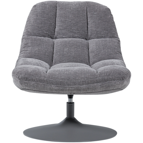 WOOOD draaifauteuil Elvi - Chenille Structuur - Lichtgrijs - 81x73x84 - vtwonen shop