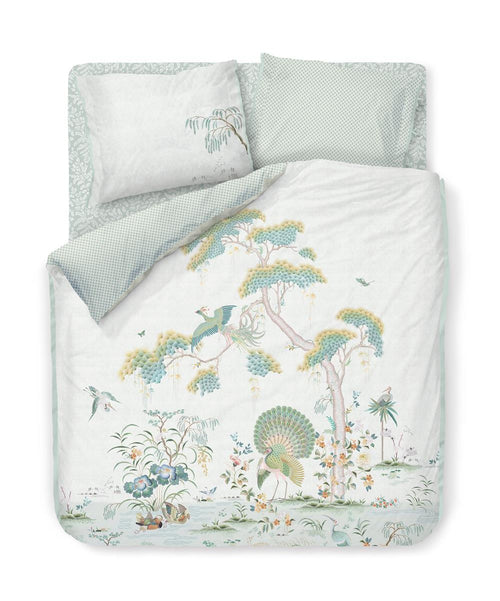 Pip Studio hoeslaken Pip Leafy - 160x200/210/220 cm - groen - vtwonen shop