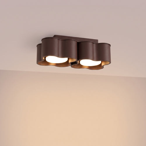 Sollux Lighting Plafondlamp OVIO 2 bruin Gx53 - 24,5x12x8cm