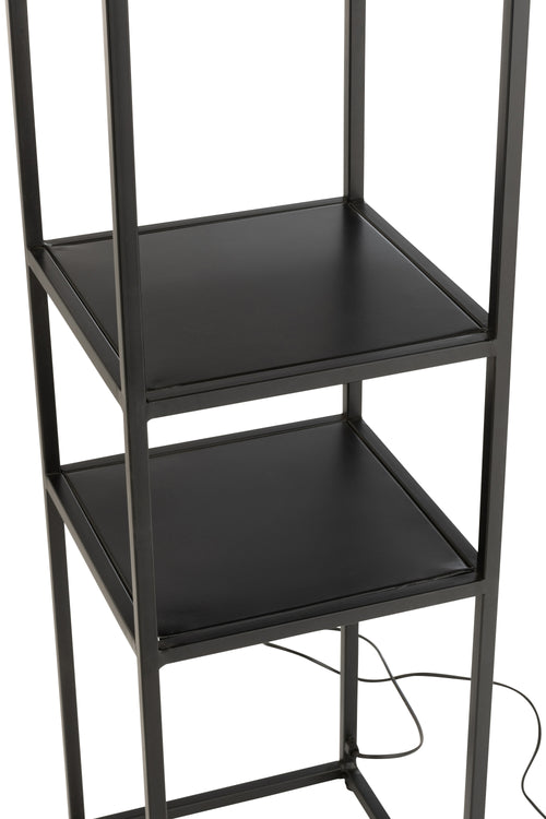 J-Line vloerlamp Vierkant - ijzer/jute - naturel/zwart - vtwonen shop